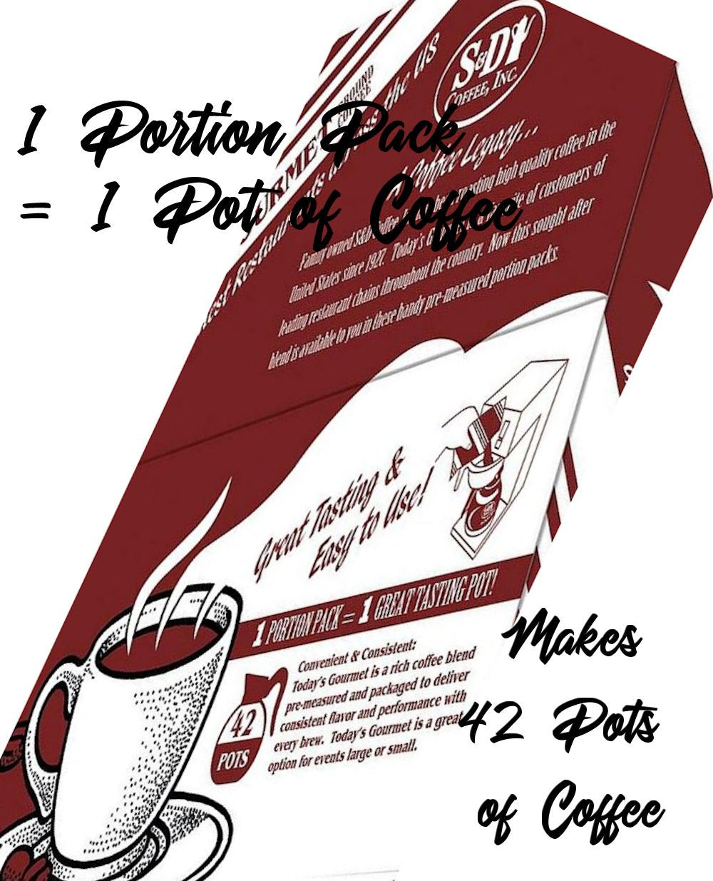 S&D Coffee Inc. 48-Pack Coffee Pods for 48 Pots, 42 Count, Great Flavor