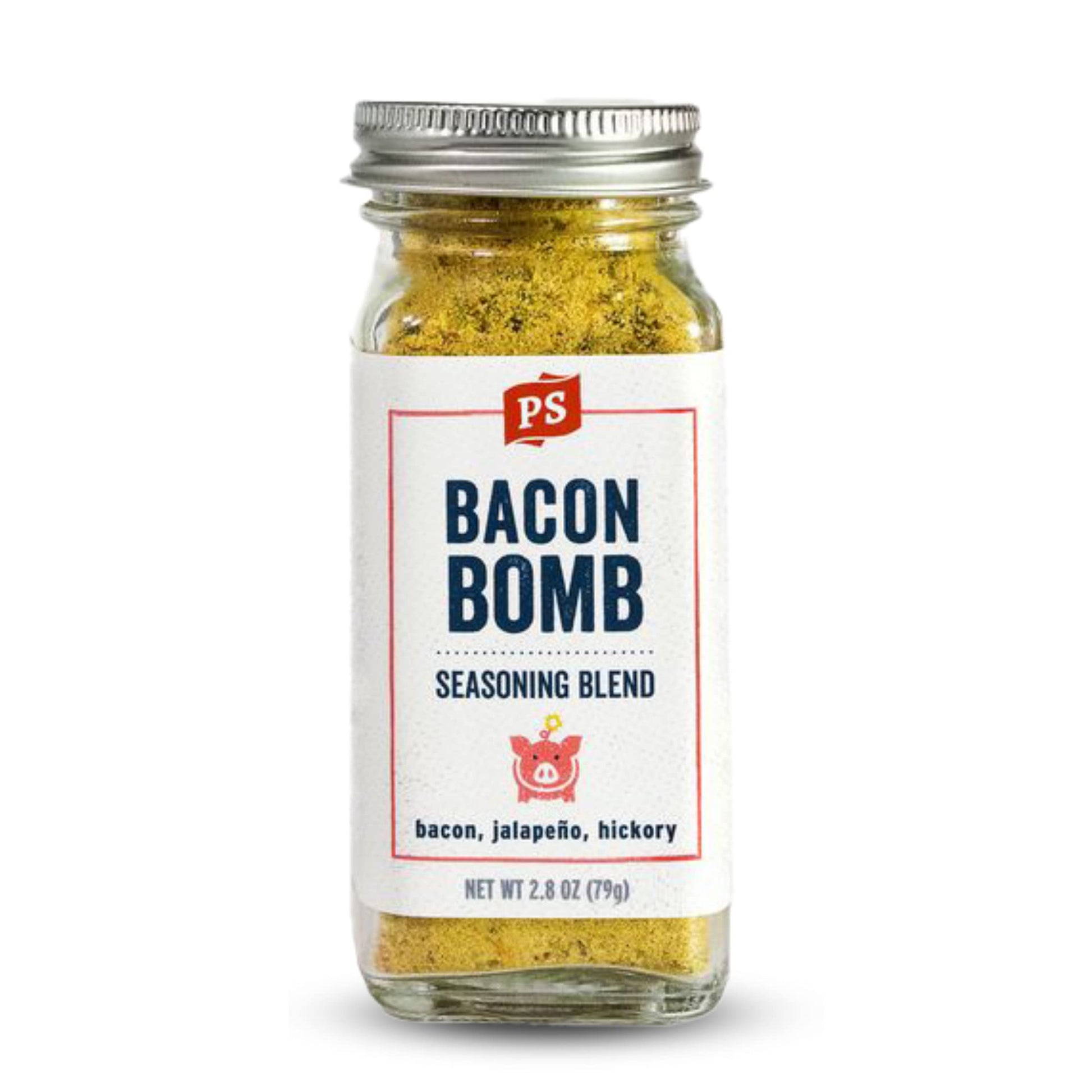 PS Seasoning Bacon Bomb - Jalapeno Hickory Bacon Seasoning Powder - 2.8 oz - All-Purpose BBQ Dry Rub for Meats and Snacks