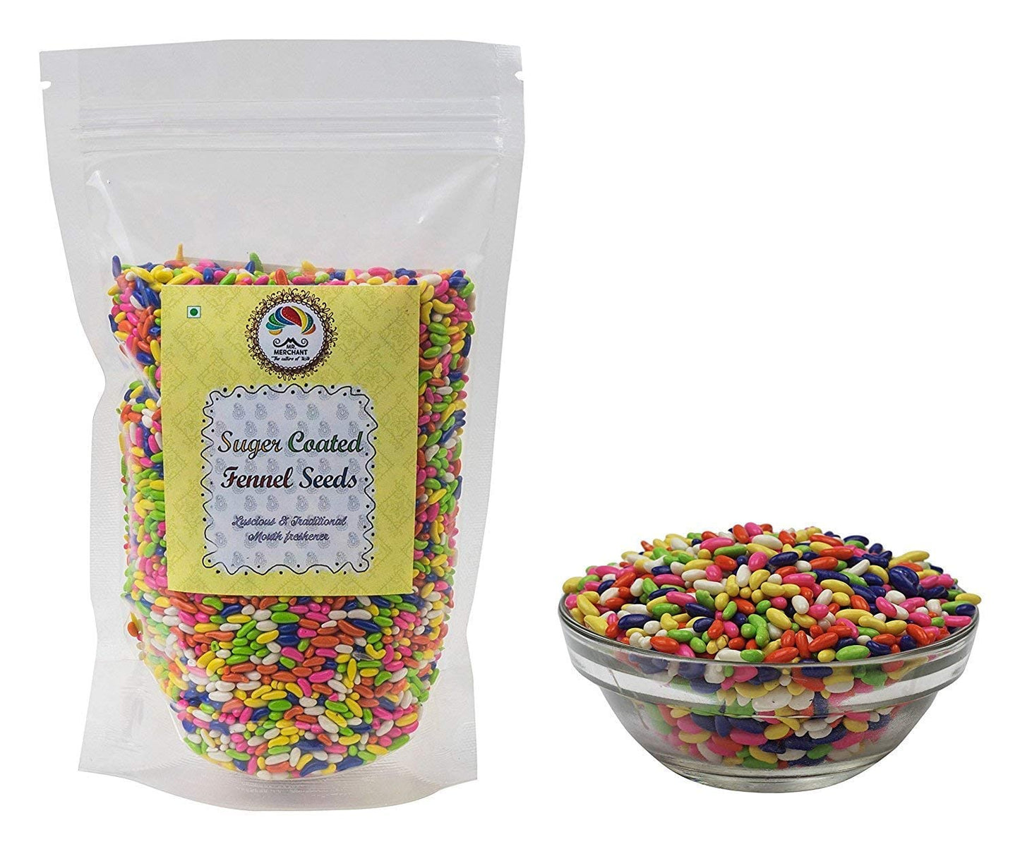 Mr. Merchant Sugar Coated Fennel Seeds, 400gm_Packing May Vary