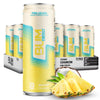 Bum Sugar-Free Energy Drink  Pina Colada - Lightly Carbonated & No Artificial Colors  Natural Energy Blend & Citicoline For Energy & Focus  Brain Boost & Workout Sports Beverage - 12 Oz  Pack Of 12