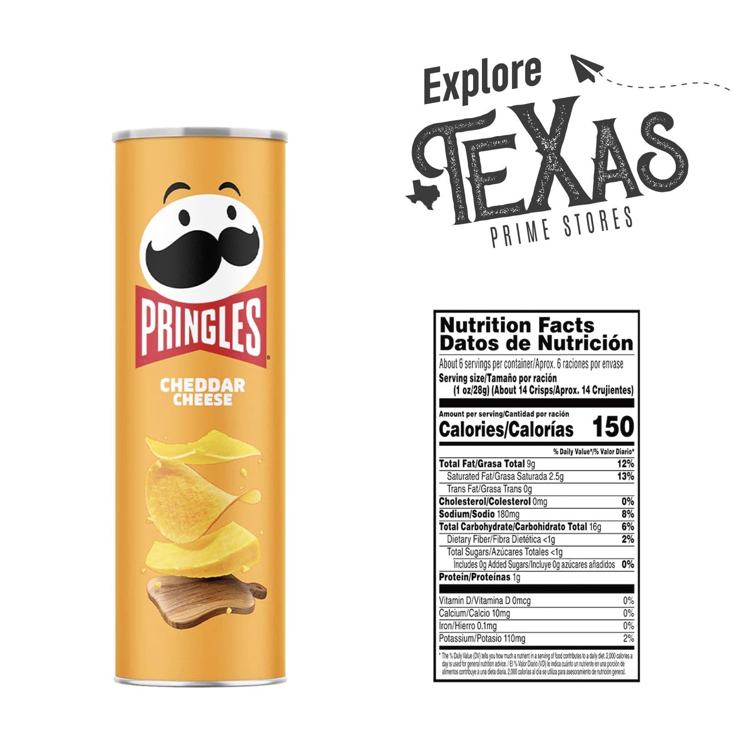 Pringles 12- Count Of Cheddar Cheese Potato Crisps Chips, On-The-Go Lunch Snack 5.5 Oz Can + 1 Freebie By Unique Outlet