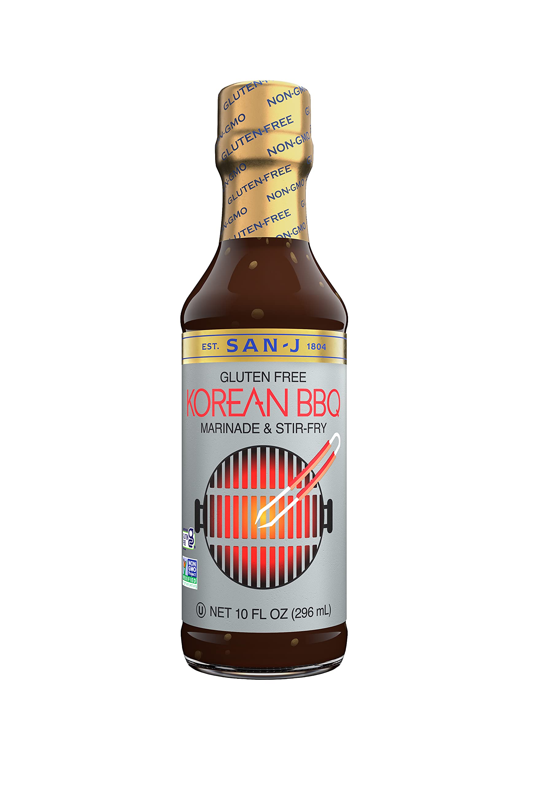 San-J gluten Free Korean BBQ cooking Sauce - Marinade & Stir Fry Sauce Bulgogi Sauce Korean BBQ Marinade Korean Barbecue Sauce N