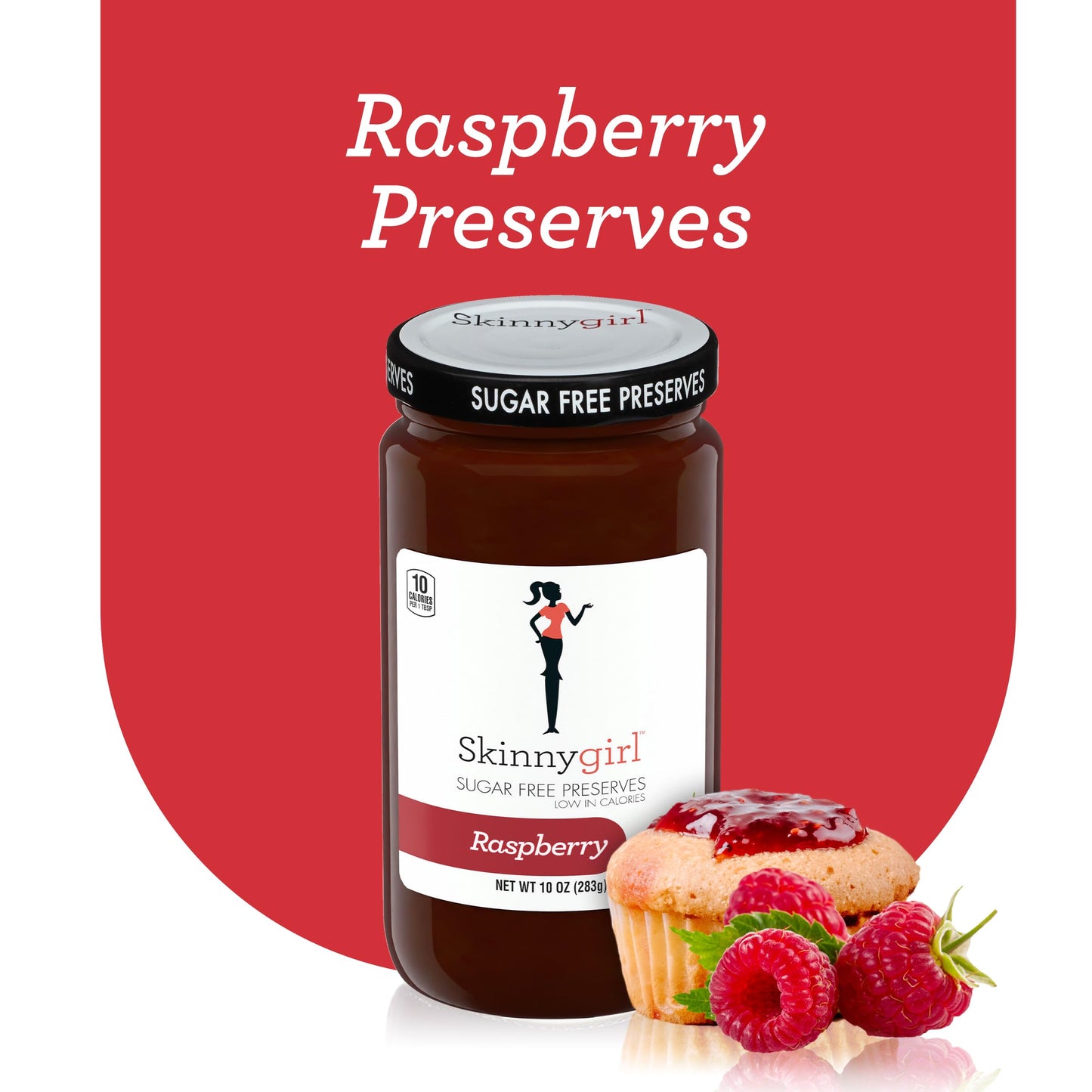 Skinnygirl Sugar Free Preserves, Raspberry, 10 Ounce, Kosher, 1130248