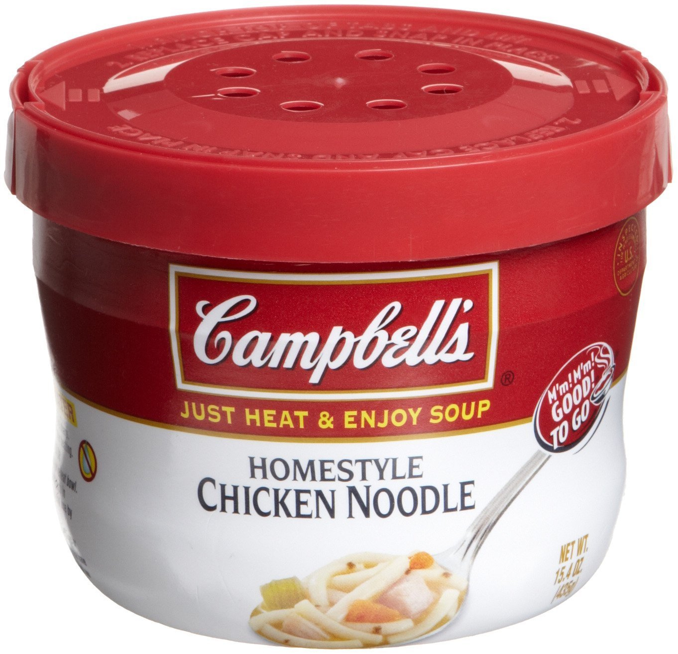 Campbell s Homestyle Chicken Noodle Soup, 15.4 Oz Microwavable Bowl (Case of 8)