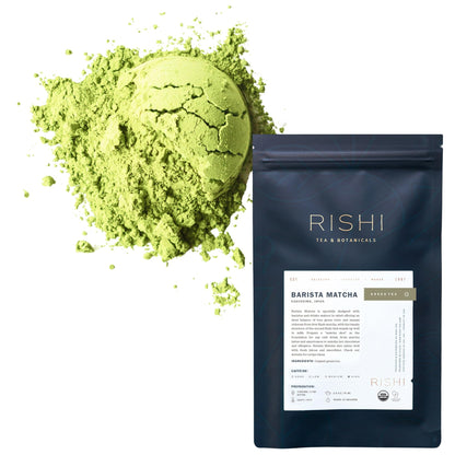Rishi Tea Barista Matcha - Organic Japanese Everyday Matcha Green Tea Powder for Cafe-Quality Matcha Drinks, Hot or Iced - 3.52 