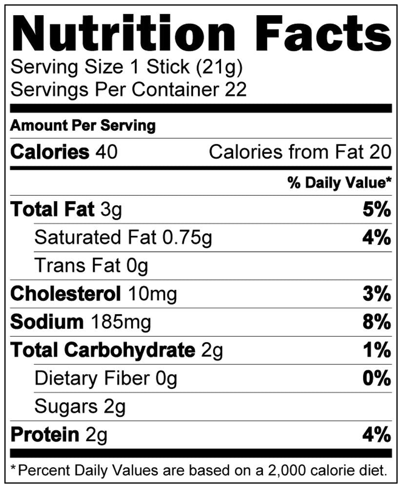 Buffalo Bills Lebanon Bologna Sticks, Original, Mild Beef, 1-lb Pack (16 Ounces)