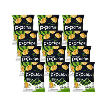 Popchips Potato Chips Sour Cream & Onion 5 Oz Bags (Pack Of 12)