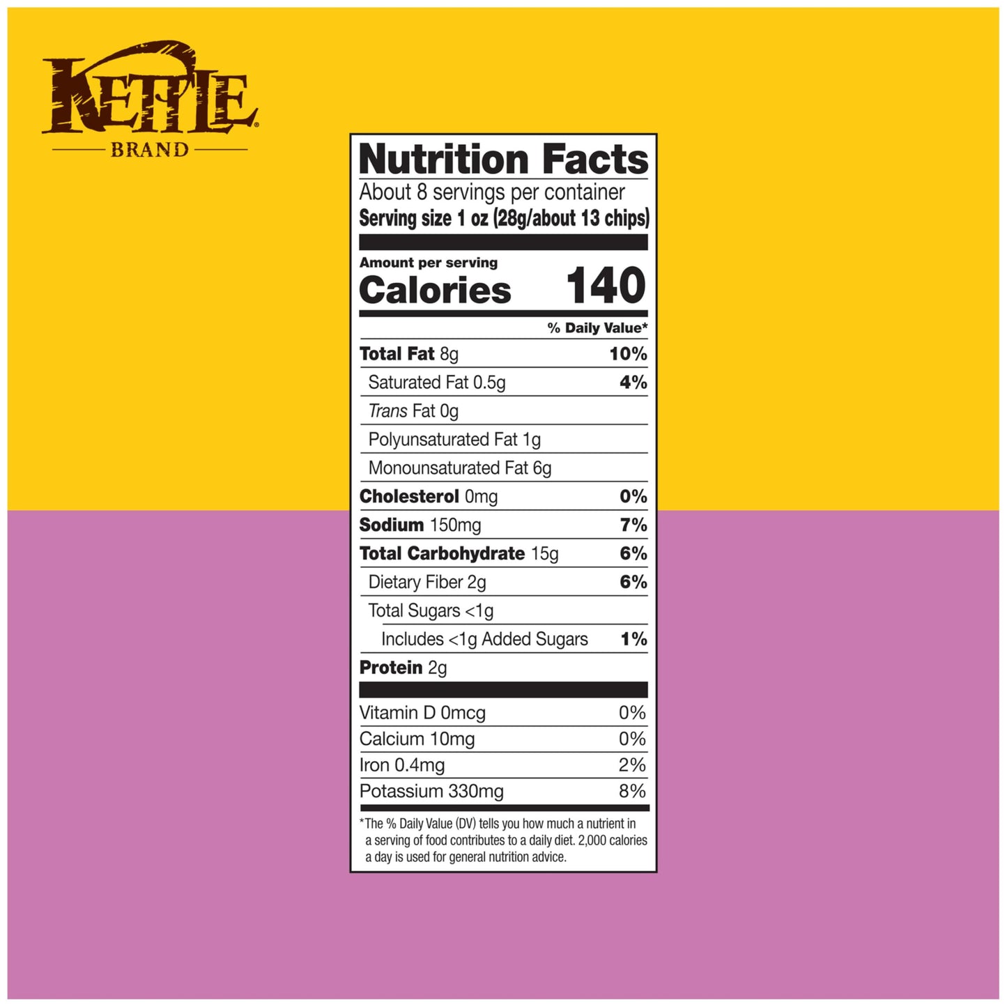 Kettle Brand Potato Chips Parmesan Garlic Kettle Chips, 7.5 Oz (Pack of 2)