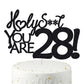 28 Cake Toppers, 28 Birthday Cake Toppers-Black Glitter, Funny 28Th Cake Topper For Men,28 Cake Topper For Women, 28Th Birthday