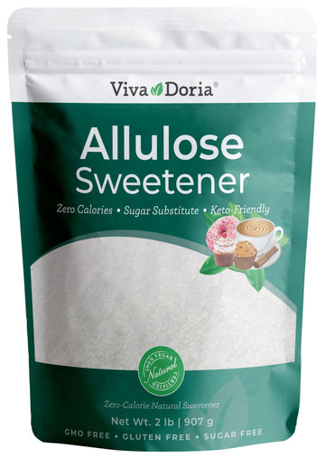 Viva Doria Allulose Sweetener, 2 lb (907g) | Zero Calorie Sugar Substitute | Great for Coffee, Tea, Cooking and Baking | Keto Fr