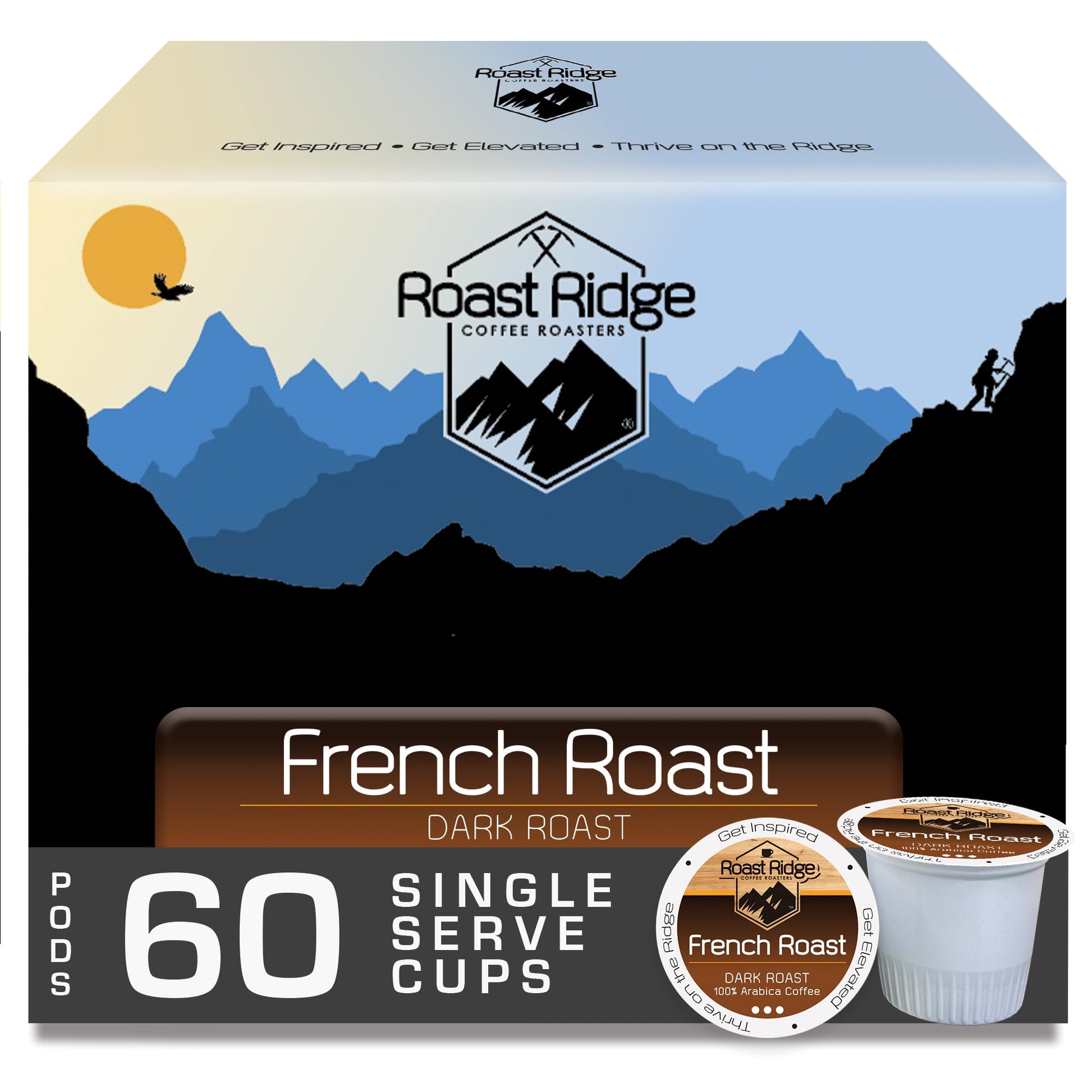 Roast Ridge Single Serve Coffee Pods for Keurig K-Cup malt-inspired  French Roast  60 Count