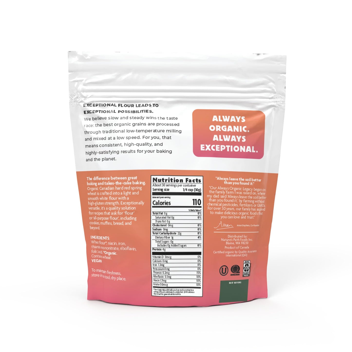 Nature'S Path Organic All-Purpose Flour, 32 Oz (Pack Of 1), Non-Gmo