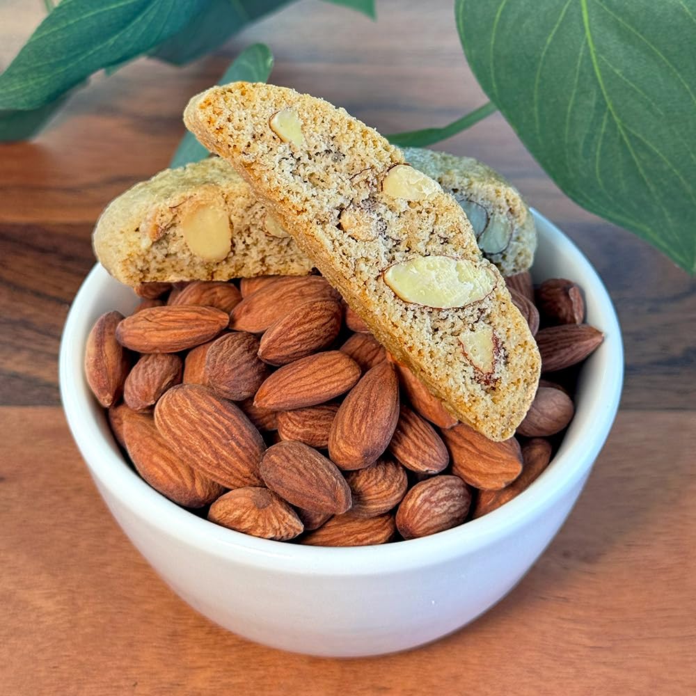 True Delicious GLUTEN FREE INGREDIENTS ALMOND BISCOTTI  buttery  fine Italian cookies  baked twice (4 boxes of 6oz each)