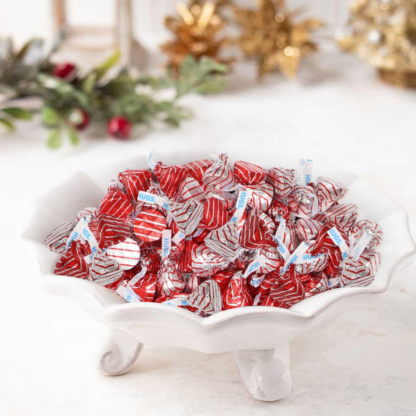 Buha Sweets Bulk Milk Chocolate Hugs Candy - 1 Pound Bag, Individually Wrapped, Approx 100 Pieces for Baking and Parties