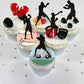 YCTHUNFISH 36 Pack Boxing Cupcake Toppers - Glitter Boxing Gloves, Gym Theme Decorations for Baby Shower, Birthday Party