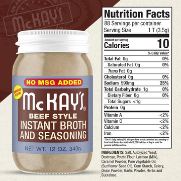 Mc Kay'S Chicken And Beef Flavored Powdered Soup Seasoning, Gluten Free Instant Broth, Bullion Cubes Substitute, Est. 1945 (No M