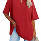 Ebifin Womens Oversized T Shirts Tees Half Sleeve V Neck Comfy Cozy Cotton Tunic Tops