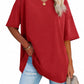 Ebifin Womens Oversized T Shirts Tees Half Sleeve V Neck Comfy Cozy Cotton Tunic Tops