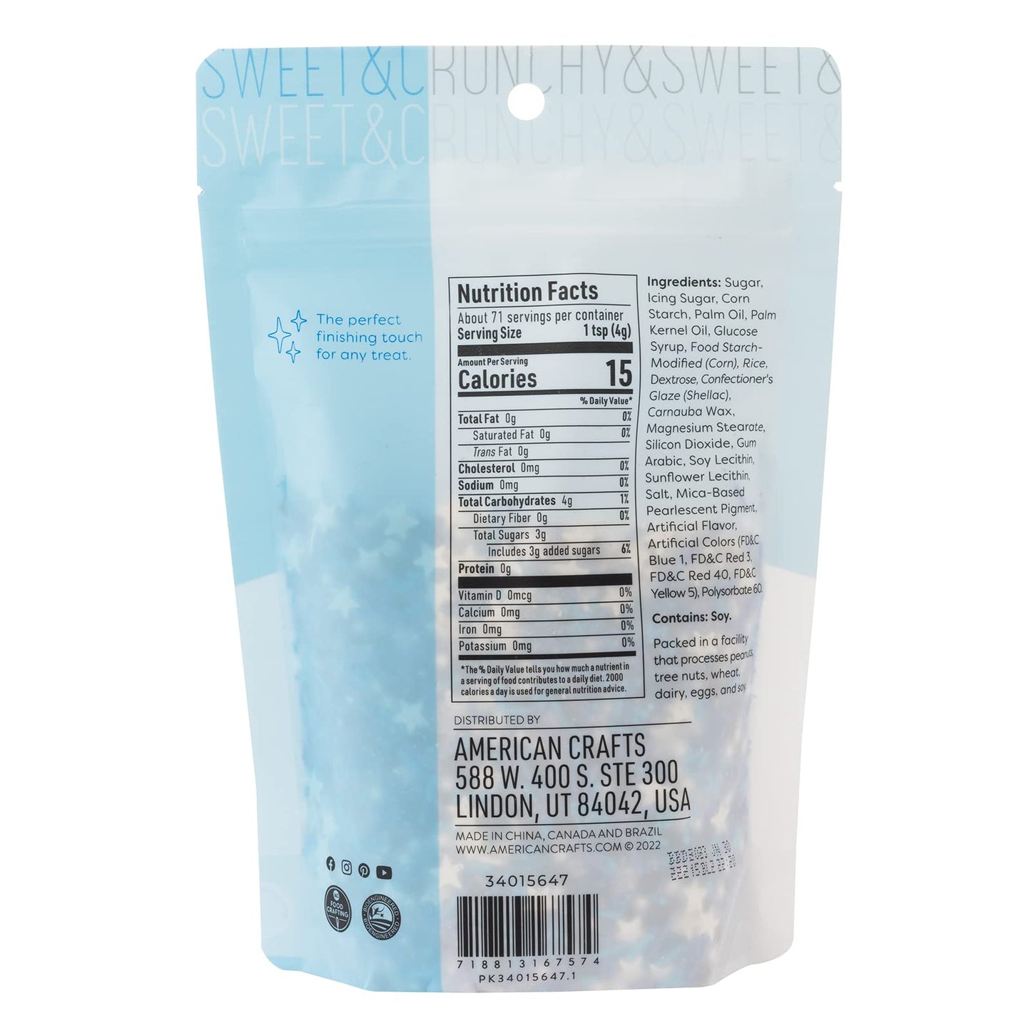 Sweetshop, Sprinkle mix - 10 ounce, Milky Way and Galaxy, Edible Sprinkles, fancy sprinkles for Baking and Decorating, use on Cu