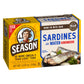 Season Sardines In Water - No Salt Added, Wild Caught, 22G Of Protein, Keto Snacks, More Omega 3'S Than Tuna, Kosher, High In Calcium, Canned Sardines - 4.37 Oz Tins, 12-Pack