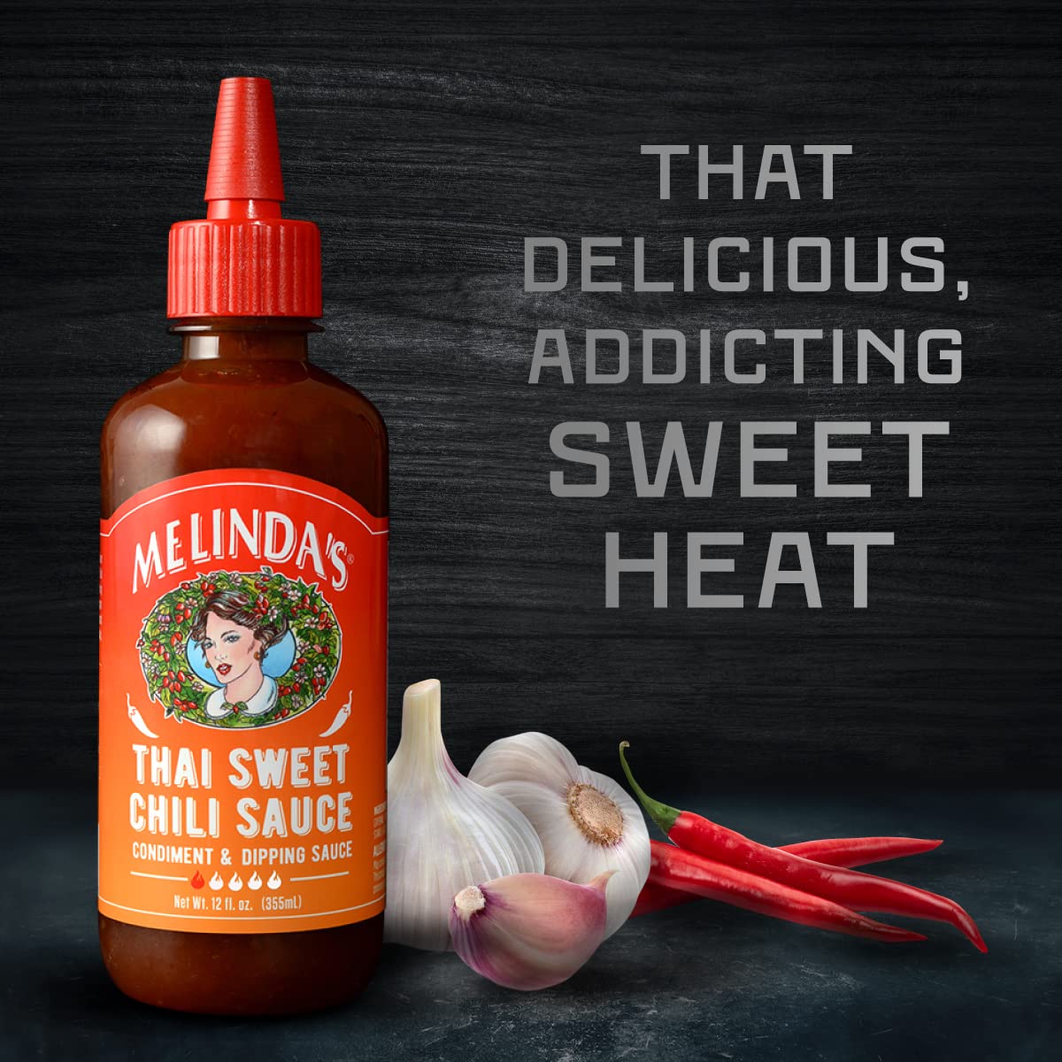 Melindaas Thai Sweet Chili Sauce - Sweet And Mild Asian Chili Sauce Made With Whole Fresh Ingredients - Gourmet Hot Sauce & Dipp