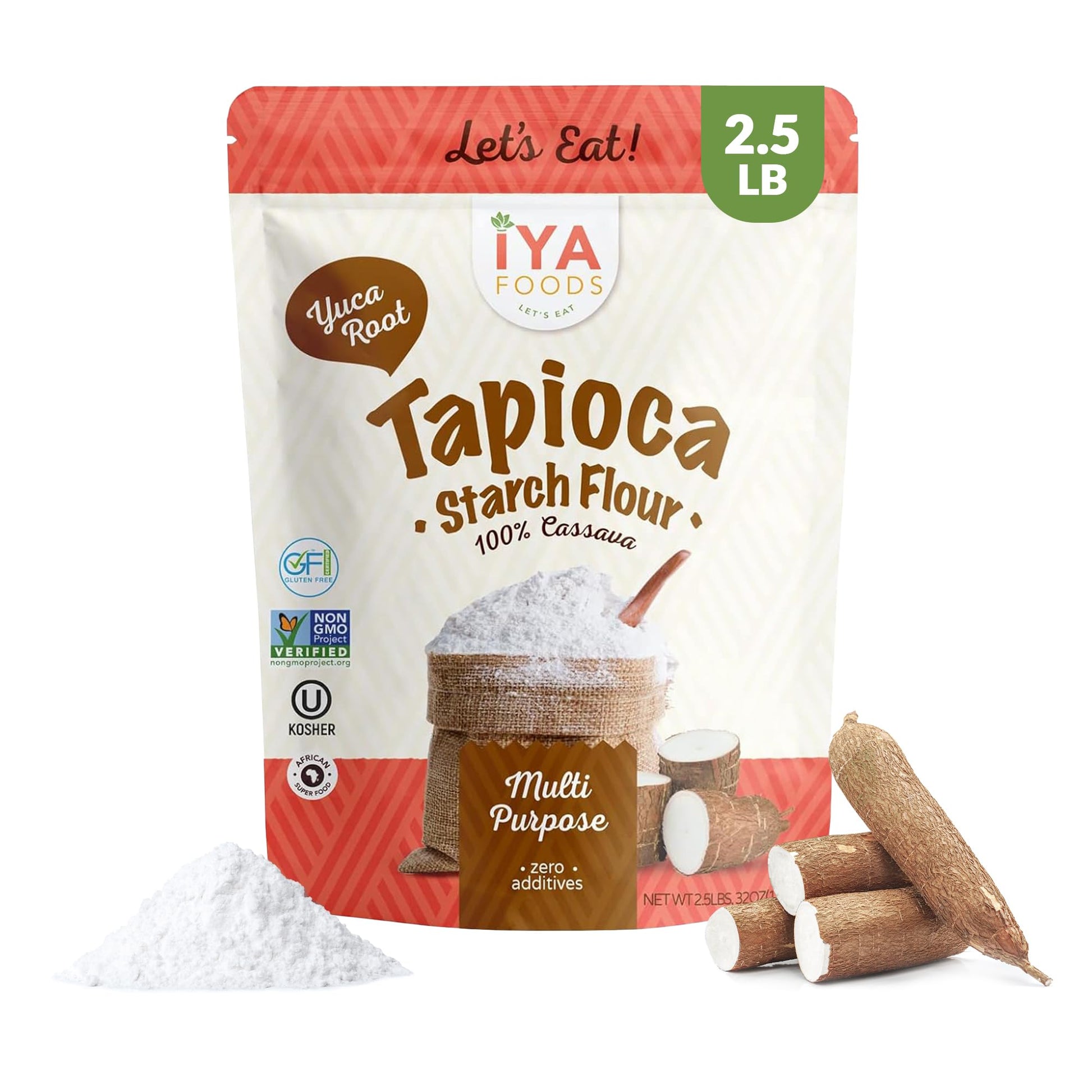 Iya Foods Tapioca Starch Flour - all purpose flour, Grain-Free, Non-GMO & Kosher verified - Multi purpose Substitute; Made From 