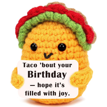 Mini Gifts for Him Her Couple Valentines Day Anniversary Birthday Romantic Gift Handmade Crochet Taco Love Gift for Women Men Bo