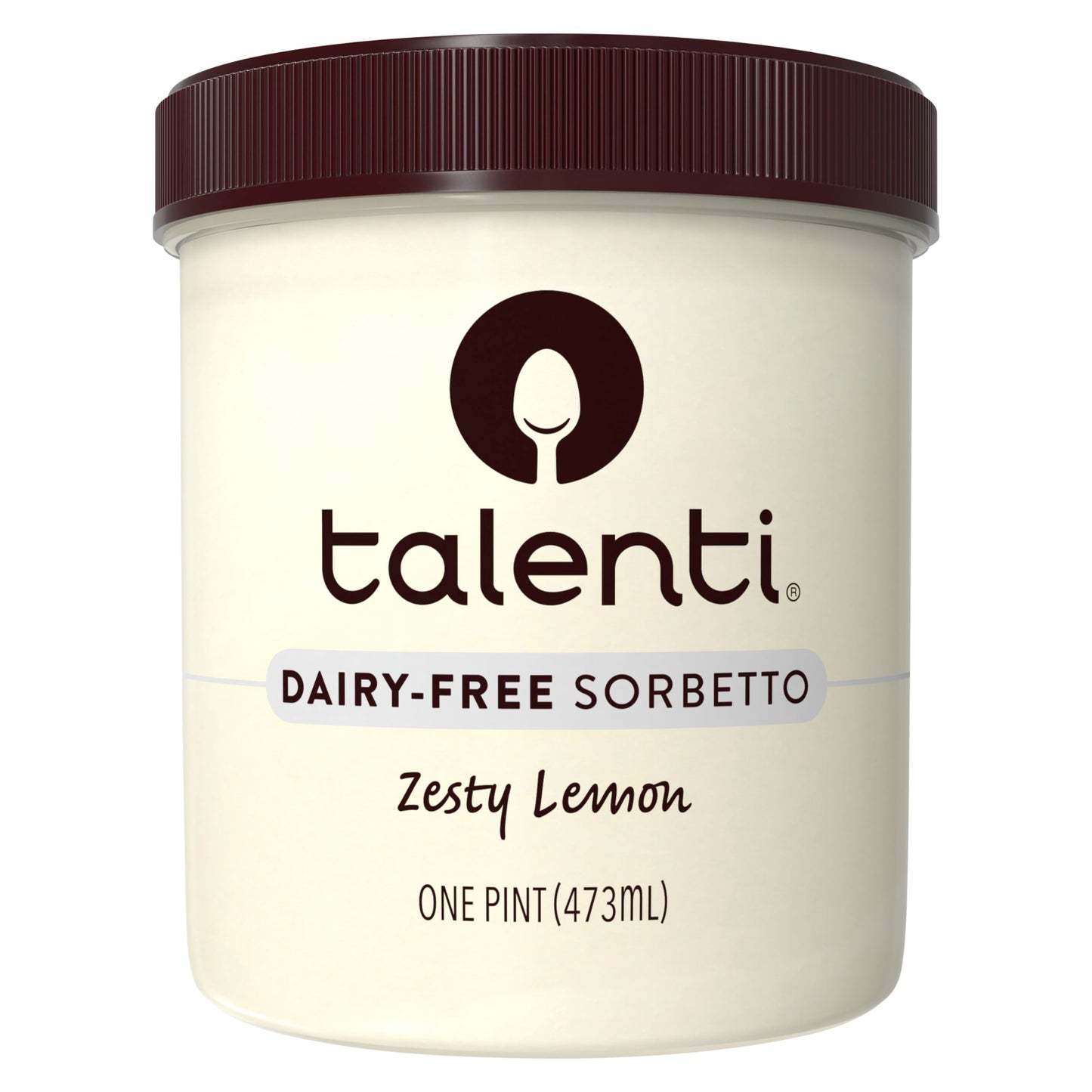 Talenti Dairy-Free Sorbetto Zesty Lemon for Your Next Indulgence, with Real Lemon in Each Jar, 1 pint