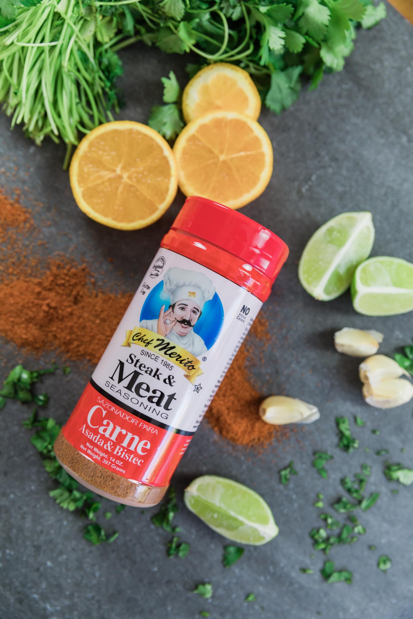 Chef Merito Carne Asada Meat Seasoning, 14 Ounce (Pack of 2)