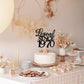 Rssta i Cake Topper, Glitter 55th Birthday Decoration, Black