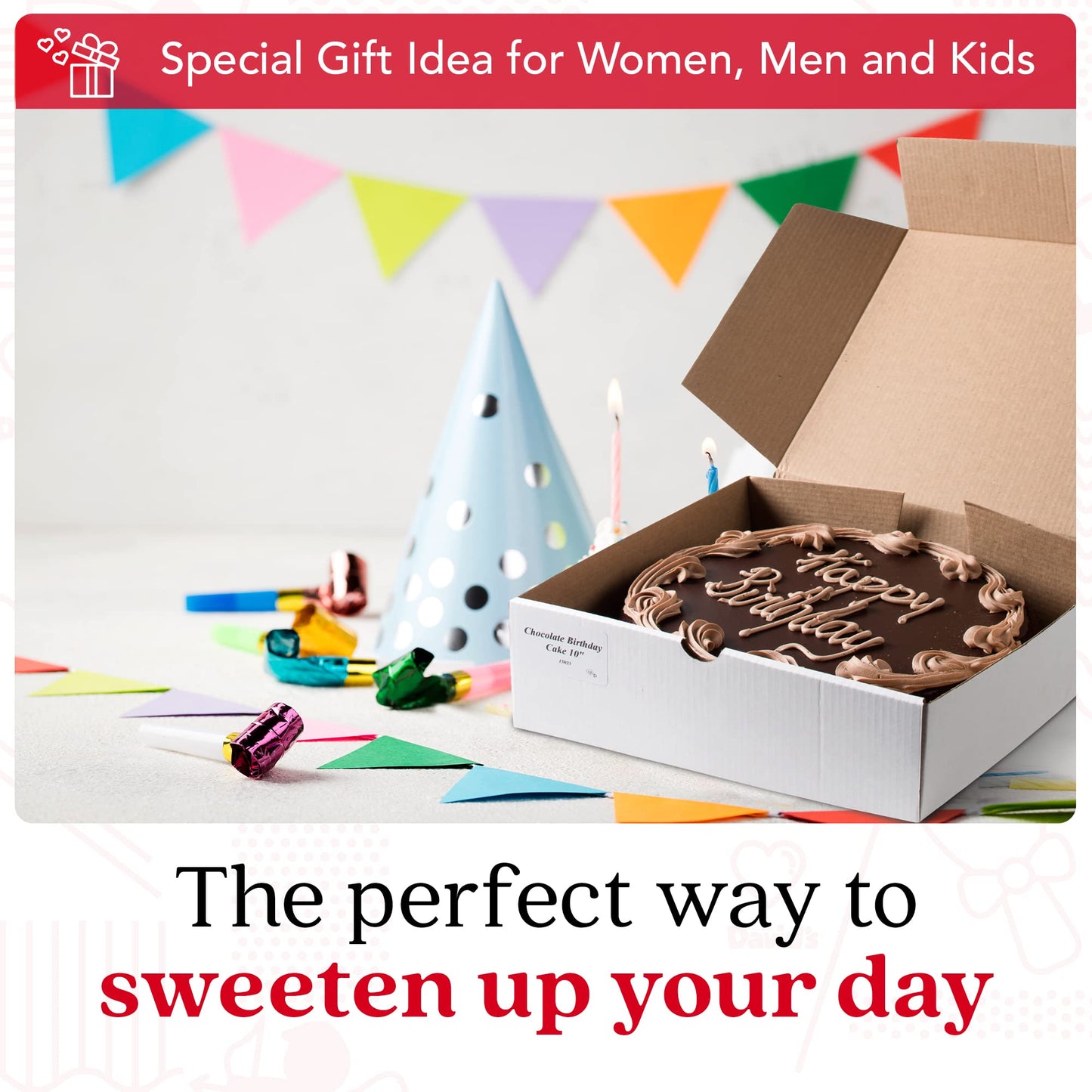 DAVIDS COOKIES Chocolate Fudge Cake - 10 Inch Birthday Cake for Delivery