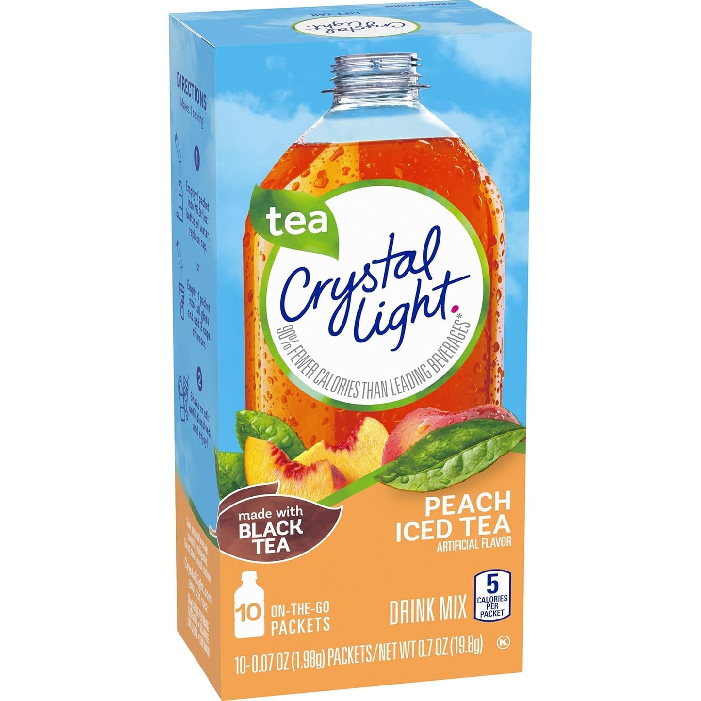 Crystal Light On The Go Peach Drink Mix - 12 Pack