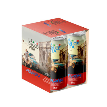 La Dolce Vita Italian Soda Pack of 4 - Negroni Flavor