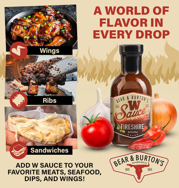 Old Florida Sauce Co. Bear & Burtons W Sauce, Fireshire - 13 Fl Oz (Pack of 2)