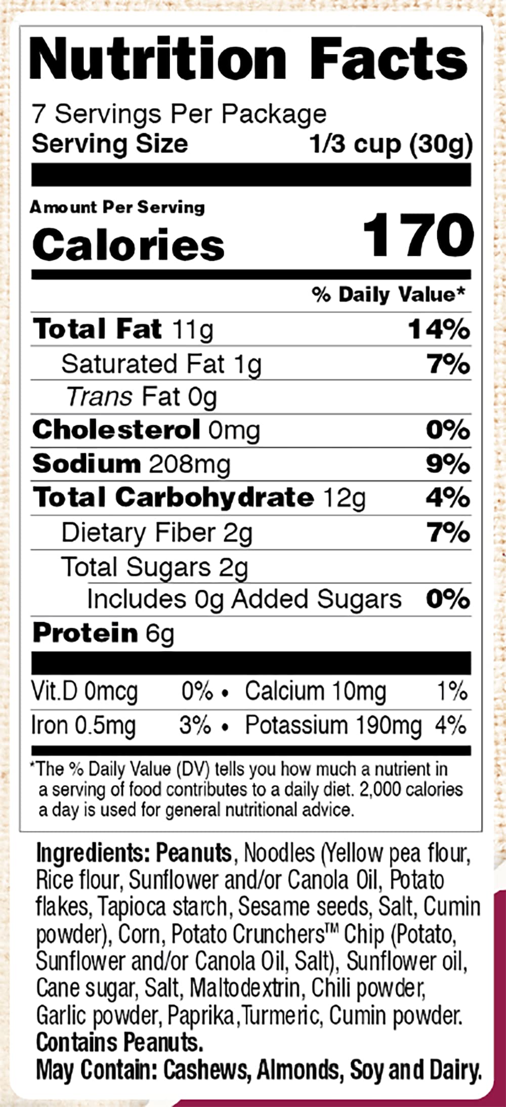 Majans Bhuja Gluten Free Snack Mix, Non-GMO, Vegetarian, 7 Ounce, No Preservatives, No Artificial Colors or Flavors