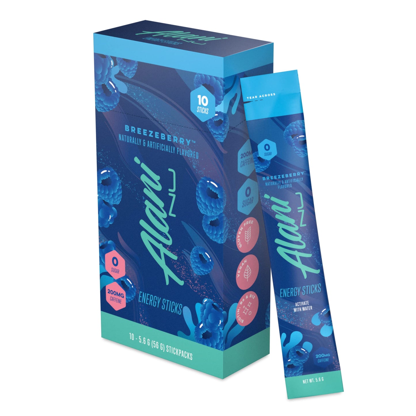 Alani Nu Energy Sticks | 200mg Caffeine | Zero Sugar | 10 Pack | On-The-Go Drink Mix