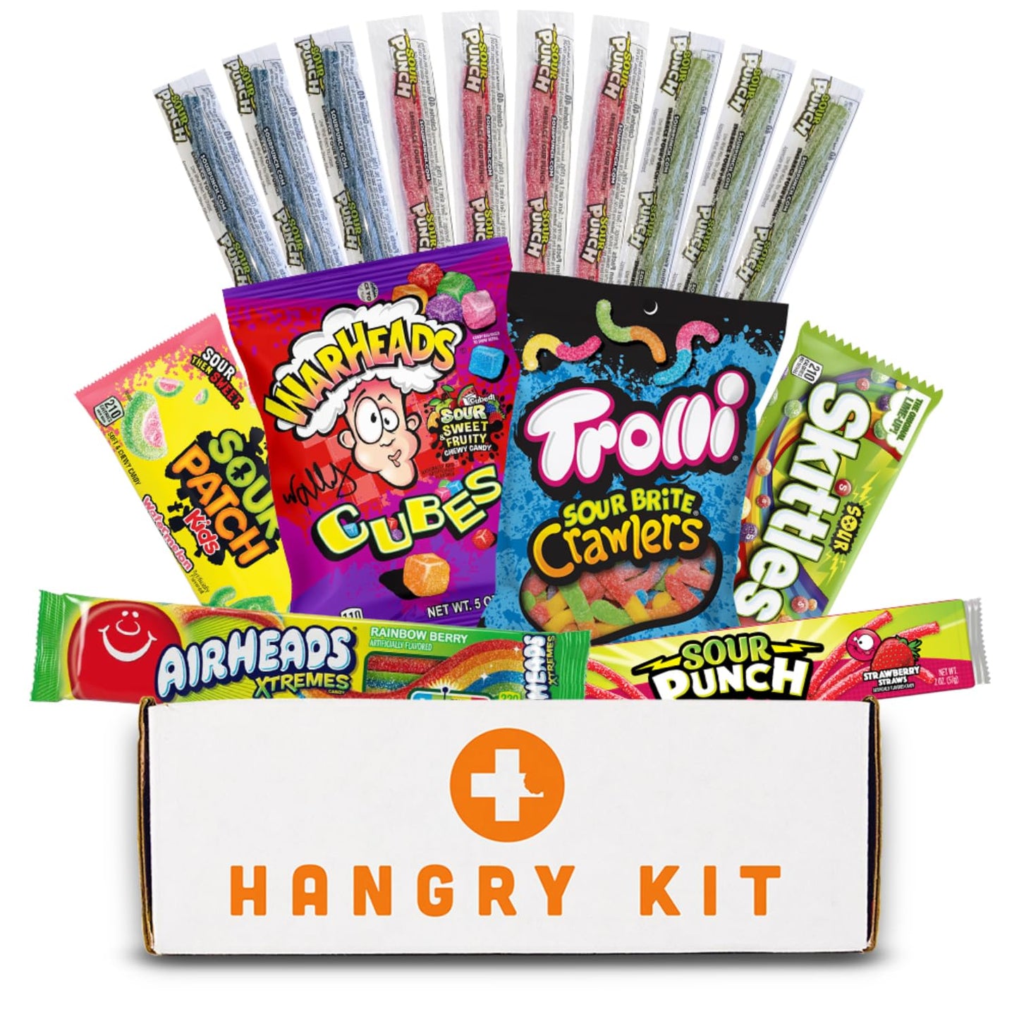 Hangry Kit Classic Sour Candy Kit - 16-Piece Variety Pack with all Your Favorite Sour Candy Classics. Sour Challenge Ready in a 