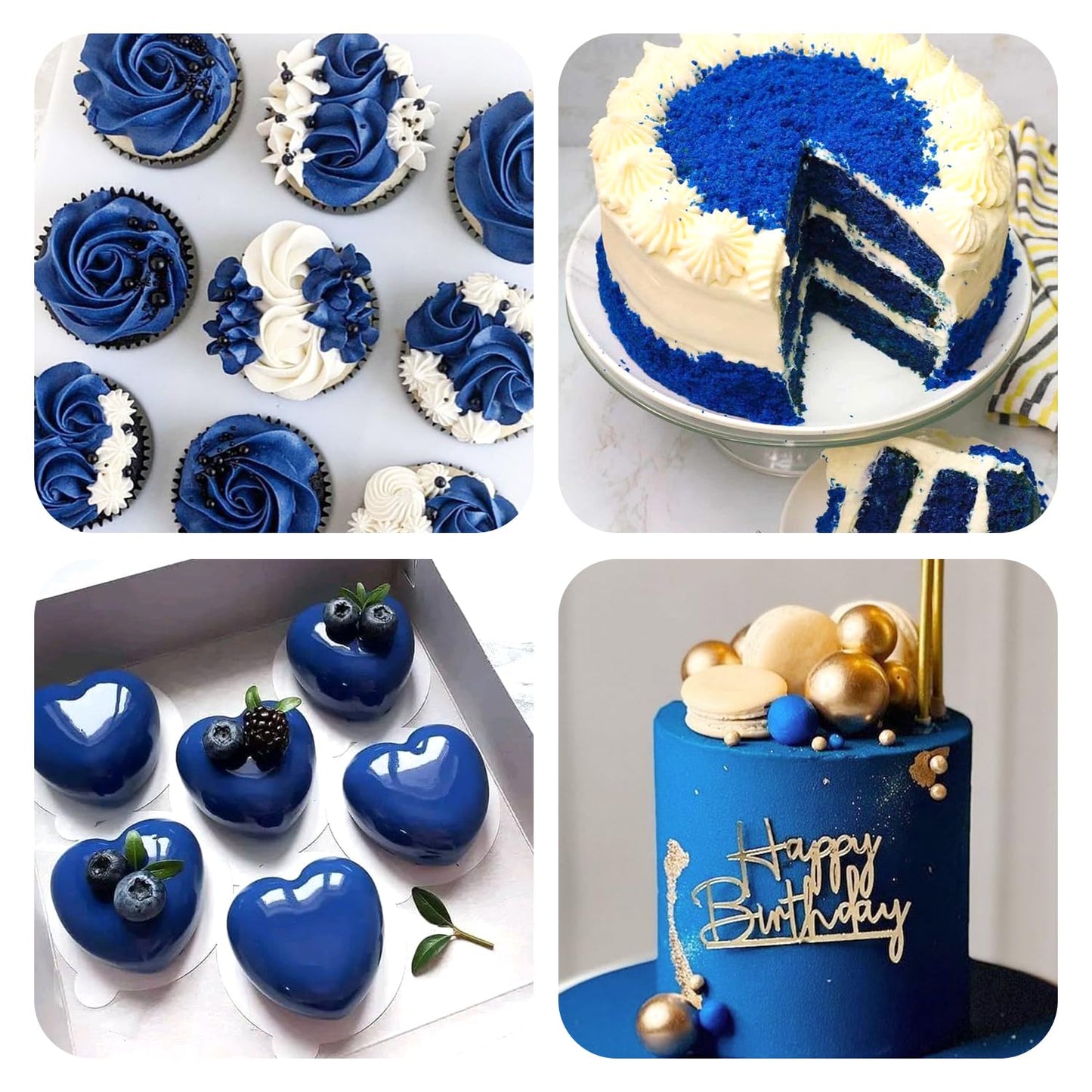 Sapphire Blue Gel Food Coloring - Pandalab 2 Ounce High Concentrated Food Dye For Baking, Cake, Cookie, Fondant, Icing, Easter E