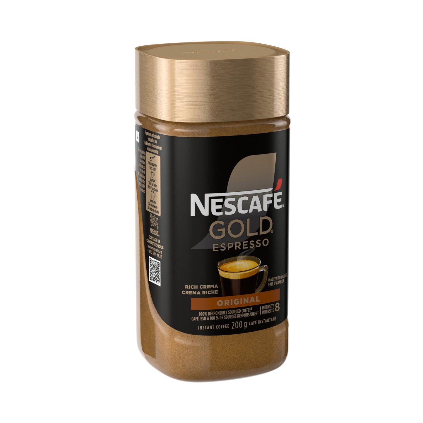Nescafe Gold Espresso Instant Coffee, 200G/7.1 Oz., {Imported From Canada}