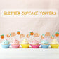 Zonon 48 Pieces Little Cutie Glitter Cupcake Toppers Cutie Baby Shower Decorations Tangerine Citrus Cutie Cake Topper For Hey Cu