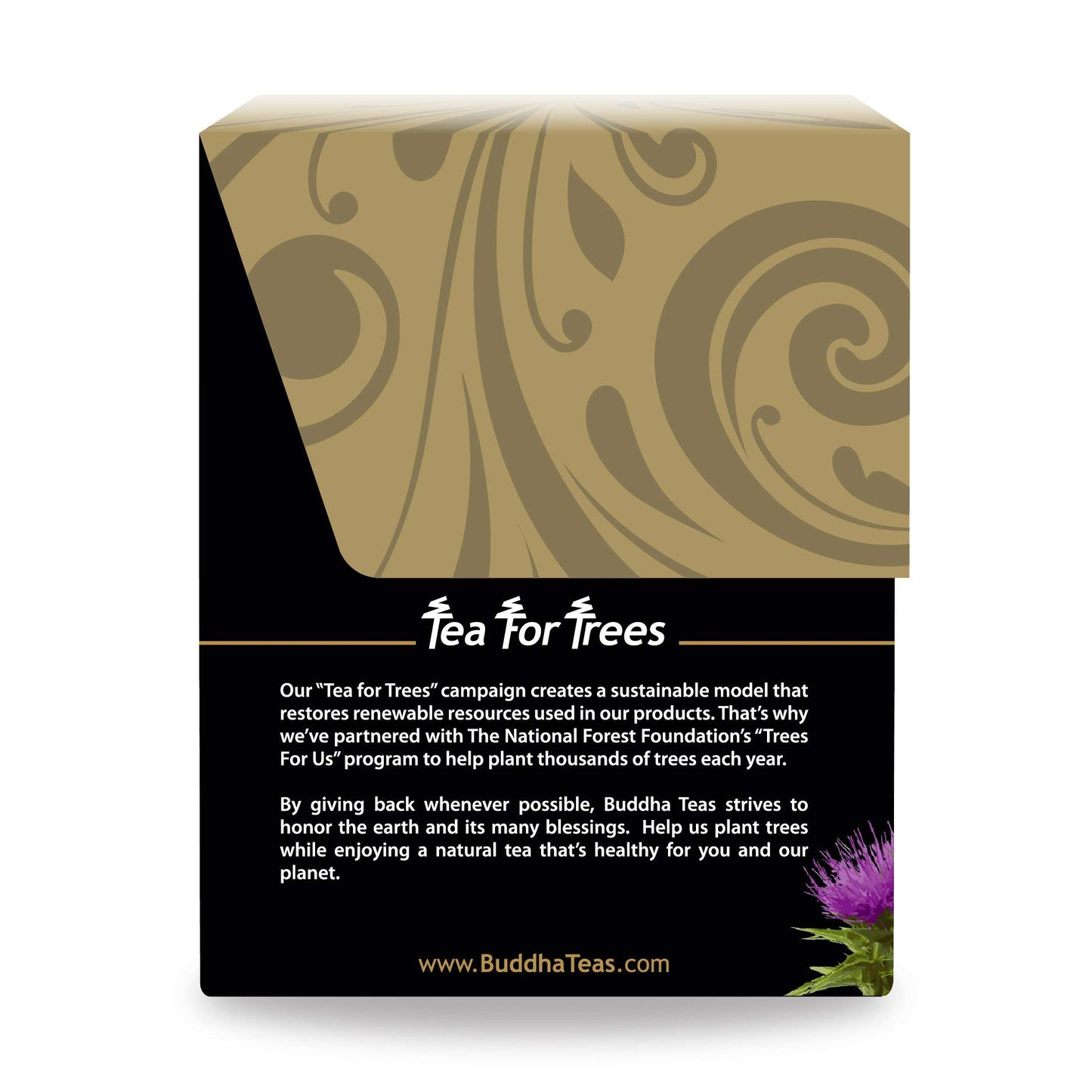 Buddha Teas Organic Milk Thistle Tea - Ou Kosher, Usda Organic, Ccof Organic, 18 Bleach-Free Tea Bags