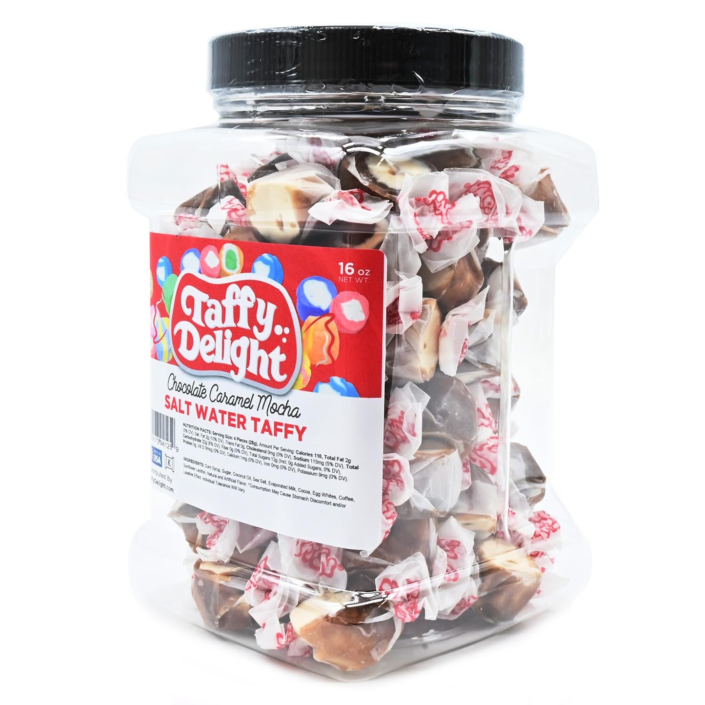 Taffy Delight Salt Water Taffy (16Oz, Chocolate Caramel Mocha)