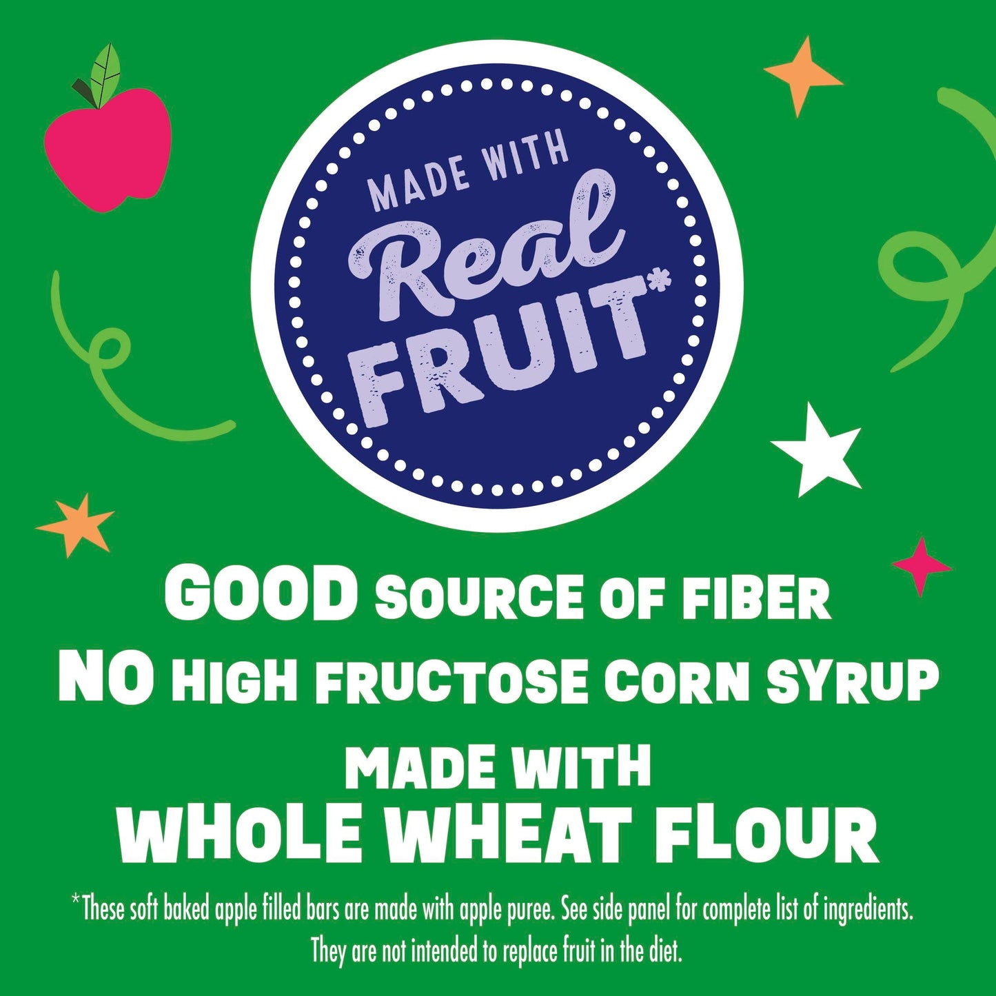 Motts Soft Baked Apple Filled Bars, Blueberry Flavor Snacks, Made with Real Fruit, 5 Ct, 6.55 oz
