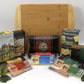 Gift Basket Village Gourmet Cutting Board Set - Crackers, Sausages, Salmon, Cheeses - Large - Brown - Handcrafted in the USA