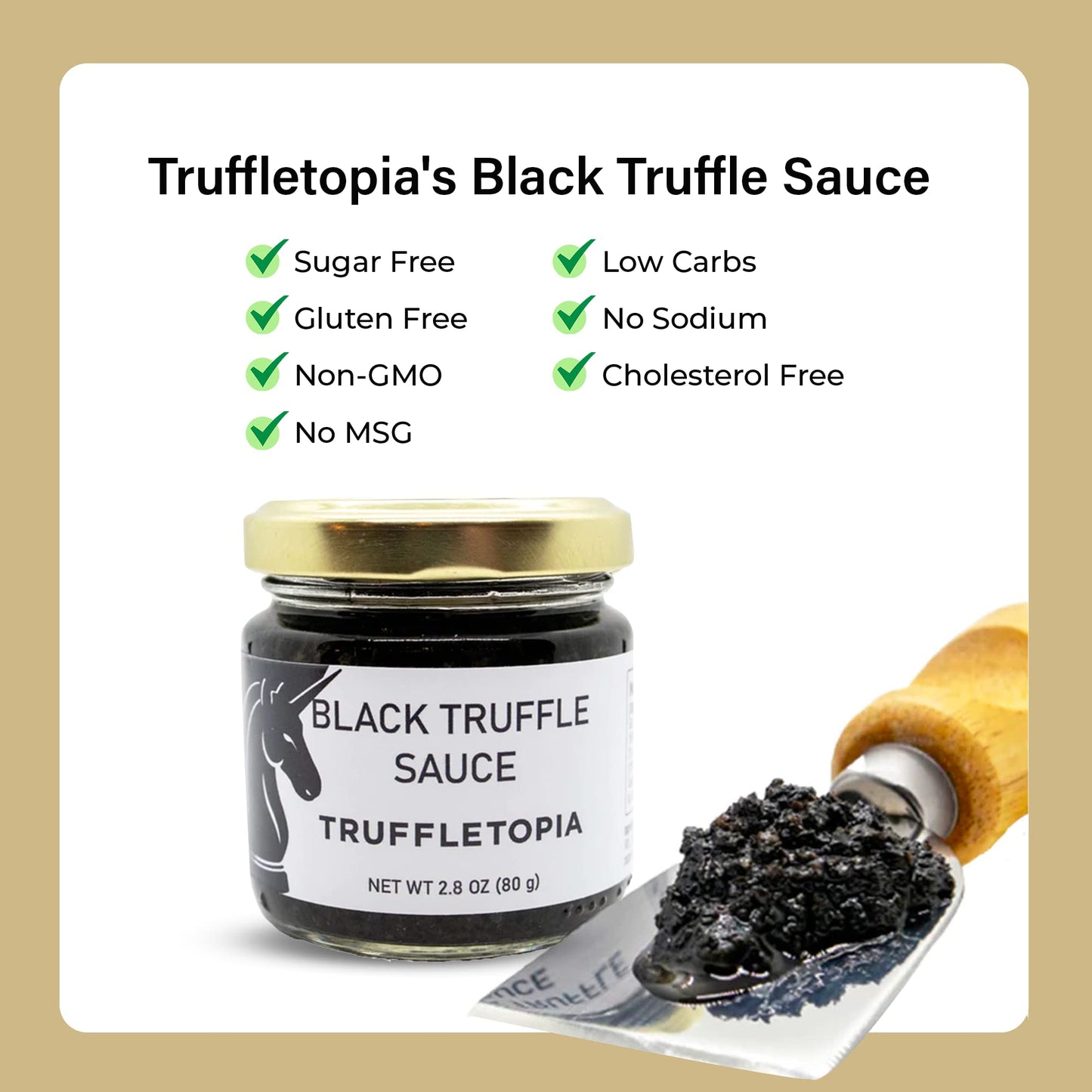 Truffletopia I Black Truffle Sauce I With Real Natural Black Truffles I Versatile Topping or Condiment for Seasoning, Cooking &