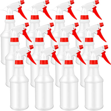 Eccliy 12 Pcs 16 Oz Plastic Spray Bottle, Leak Proof Empty And Reusable For Cleaning Solutions, Water, Auto Details Or Bathroom 
