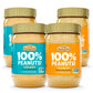 Crazy Richards 100% All-Natural Vegan Creamy & Crunchy Peanuty Butter with No Added Sugar and Non-GMO Variety Pack (16 Ounce  Pack of 4)