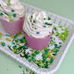 Kercky Green Sprinkles for Cake Decorating, St. Patricks Day Mix with Shamrock Jimmies for Ice Cream & Cupcakes