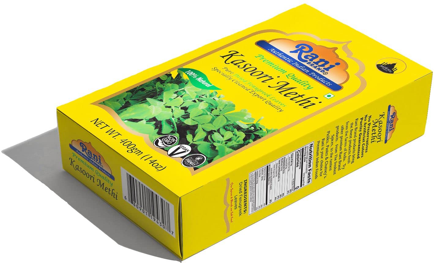 Rani Fenugreek Leaves Dried (Kasoori Methi) 14Oz (400G) ~ All Natural | Vegan | Gluten Friendly | Non-Gmo | Indian Origin