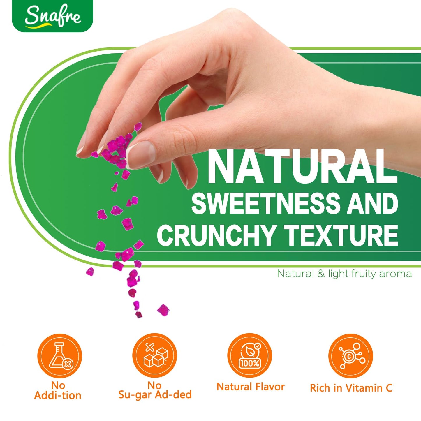 Freeze Dried Dragon Fruit, Freeze Dried Fruit, 150G/5.3Oz No Sugar Added, 100% Natural, Dri-Ed Dragon Fruit For Yogurt, Cereal,